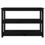 Mesa consola madera maciza de pino negro 110x40x74 cm de vidaXL, Mesas auxiliares - Ref: Foro24-821668, Precio: 103,99 €, Des...