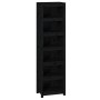 Estantería madera maciza de pino negra 50x35x183 cm de vidaXL, Librerías y estanterías - Ref: Foro24-821723, Precio: 163,99 €...