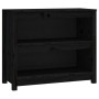 Estantería madera maciza de pino negra 80x35x68 cm de vidaXL, Librerías y estanterías - Ref: Foro24-821678, Precio: 82,64 €, ...