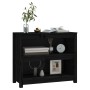 Estantería madera maciza de pino negra 80x35x68 cm de vidaXL, Librerías y estanterías - Ref: Foro24-821678, Precio: 82,99 €, ...