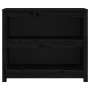 Estantería madera maciza de pino negra 80x35x68 cm de vidaXL, Librerías y estanterías - Ref: Foro24-821678, Precio: 82,64 €, ...