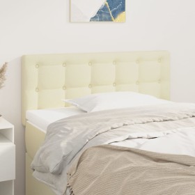 Cream synthetic leather headboard 100x5x78/88 cm by vidaXL, Headboards and footboards - Ref: Foro24-346446, Price: 45,99 €, D...