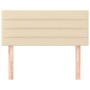 Cream fabric headboard 100x5x78/88 cm by vidaXL, Headboards and footboards - Ref: Foro24-346135, Price: 47,55 €, Discount: %