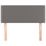 Cabecero de cuero sintético gris 100x5x78/88 cm de vidaXL, Cabeceros y pies de cama - Ref: Foro24-345916, Precio: 43,15 €, De...