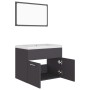 Conjunto de muebles de baño aglomerado gris de vidaXL, Muebles de baño - Ref: Foro24-3070867, Precio: 179,23 €, Descuento: %