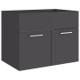 Conjunto de muebles de baño aglomerado gris de vidaXL, Muebles de baño - Ref: Foro24-3070867, Precio: 179,23 €, Descuento: %