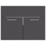 Conjunto de muebles de baño aglomerado gris de vidaXL, Muebles de baño - Ref: Foro24-3070867, Precio: 179,23 €, Descuento: %