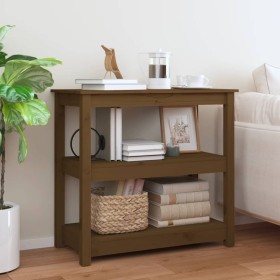 Honey brown solid pine wood console table 80x40x74 cm by vidaXL, Side tables - Ref: Foro24-821672, Price: 92,12 €, Discount: %