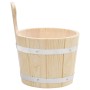 Set de cubeta y cucharón para sauna madera maciza de pino de vidaXL, Accesorios de sauna - Ref: Foro24-51692, Precio: 64,49 €...