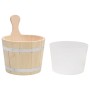 Set de cubeta y cucharón para sauna madera maciza de pino de vidaXL, Accesorios de sauna - Ref: Foro24-51692, Precio: 64,49 €...