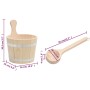 Set de cubeta y cucharón para sauna madera maciza de pino de vidaXL, Accesorios de sauna - Ref: Foro24-51692, Precio: 64,49 €...