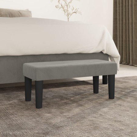 Light gray velvet bench 70x30x30 cm by vidaXL, Banks - Ref: Foro24-346638, Price: 34,87 €, Discount: %