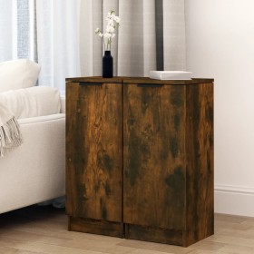 Display cabinets 2 units plywood smoked oak 30x30x70 cm by vidaXL, Sideboards - Ref: Foro24-817007, Price: 69,55 €, Discount: %