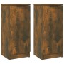 Aparadores 2 uds madera contrachapada roble ahumado 30x30x70 cm de vidaXL, Aparadores - Ref: Foro24-817007, Precio: 69,99 €, ...