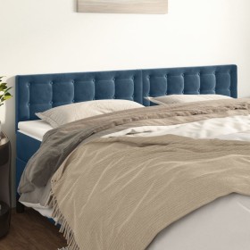 Headboards 2 units of dark blue velvet 90x5x78/88 cm by vidaXL, Headboards and footboards - Ref: Foro24-346514, Price: 69,99 ...