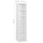 Glänzend weißes Sperrholz-CD-Regal, 21 x 20 x 88 cm von vidaXL, CD- und DVD-Speicher - Ref: Foro24-800357, Preis: 28,99 €, Ra...