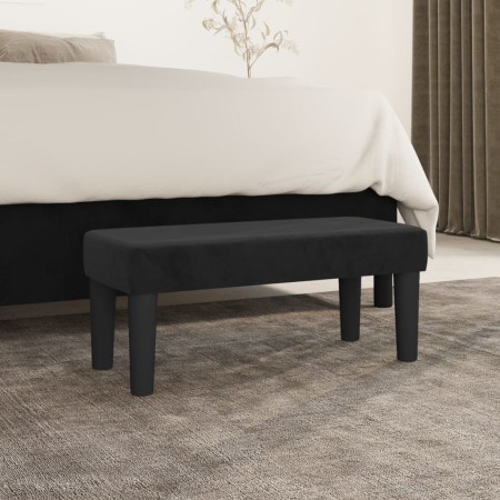 Black velvet bench 70x30x30 cm by vidaXL, Banks - Ref: Foro24-346640, Price: 43,16 €, Discount: %