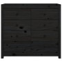 Solid black pine wood auxiliary cabinet 100x40x90 cm by vidaXL, Sideboards - Ref: Foro24-821773, Price: 217,85 €, Discount: %