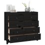 Armario auxiliar madera maciza de pino negro 100x40x90 cm de vidaXL, Aparadores - Ref: Foro24-821773, Precio: 217,85 €, Descu...