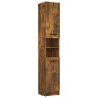 Smoked oak engineered wood bathroom cabinet 32x34x188.5 cm by vidaXL, Lockers and storage cabinets - Ref: Foro24-817069, Pric...