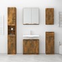 Smoked oak engineered wood bathroom cabinet 32x34x188.5 cm by vidaXL, Lockers and storage cabinets - Ref: Foro24-817069, Pric...