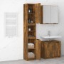 Smoked oak engineered wood bathroom cabinet 32x34x188.5 cm by vidaXL, Lockers and storage cabinets - Ref: Foro24-817069, Pric...