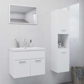 White engineered wood bathroom furniture set by vidaXL, Bathroom furniture - Ref: Foro24-3071135, Price: 221,89 €, Discount: %