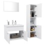 White engineered wood bathroom furniture set by vidaXL, Bathroom furniture - Ref: Foro24-3071135, Price: 221,89 €, Discount: %