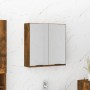 Bathroom cabinet with smoked oak mirror, 64x20x67 cm. by vidaXL, bathroom vanities - Ref: Foro24-817066, Price: 86,52 €, Disc...