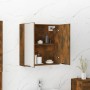 Bathroom cabinet with smoked oak mirror, 64x20x67 cm. by vidaXL, bathroom vanities - Ref: Foro24-817066, Price: 86,52 €, Disc...