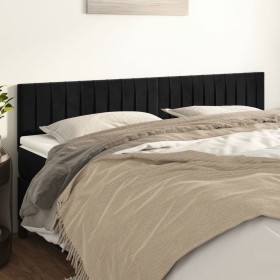 Cabeceros 2 unidades de terciopelo negro 100x5x78/88 cm de vidaXL, Cabeceros y pies de cama - Ref: Foro24-346294, Precio: 68,...