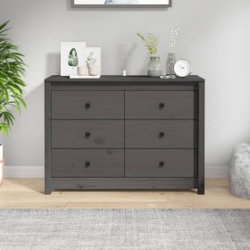 Solid gray pine wood auxiliary cabinet 100x40x72 cm by vidaXL, Sideboards - Ref: Foro24-821766, Price: 175,99 €, Discount: %