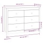 Solid gray pine wood auxiliary cabinet 100x40x72 cm by vidaXL, Sideboards - Ref: Foro24-821766, Price: 176,50 €, Discount: %