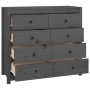 Solid gray pine wood auxiliary cabinet 100x40x90 cm by vidaXL, Sideboards - Ref: Foro24-821771, Price: 239,13 €, Discount: %