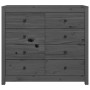 Solid gray pine wood auxiliary cabinet 100x40x90 cm by vidaXL, Sideboards - Ref: Foro24-821771, Price: 239,13 €, Discount: %