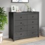 Solid gray pine wood auxiliary cabinet 100x40x90 cm by vidaXL, Sideboards - Ref: Foro24-821771, Price: 239,13 €, Discount: %