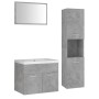 Conjunto de muebles de baño aglomerado gris hormigón de vidaXL, Muebles de baño - Ref: Foro24-3071139, Precio: 265,53 €, Desc...