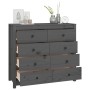 Beistellschrank aus massivem, grauem Kiefernholz, 100 x 40 x 90 cm von vidaXL, Sideboards - Ref: Foro24-821771, Preis: 239,13...