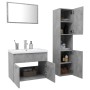 Conjunto de muebles de baño aglomerado gris hormigón de vidaXL, Muebles de baño - Ref: Foro24-3071139, Precio: 265,53 €, Desc...