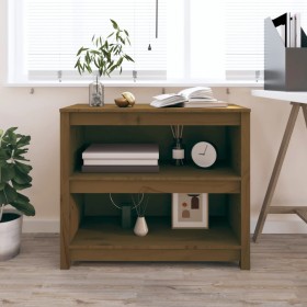 Solid honey brown pine wood shelf 80x35x68 cm by vidaXL, Bookcases and shelves - Ref: Foro24-821677, Price: 64,35 €, Discount: %