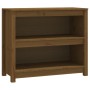 Estantería madera maciza de pino marrón miel 80x35x68 cm de vidaXL, Librerías y estanterías - Ref: Foro24-821677, Precio: 64,...