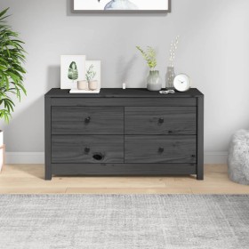 Solid gray pine wood auxiliary cabinet 100x40x54 cm by vidaXL, Sideboards - Ref: Foro24-821776, Price: 136,43 €, Discount: %