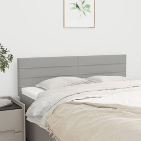 Headboards 2 units light gray fabric 72x5x78/88 cm by vidaXL, Headboards and footboards - Ref: Foro24-346144, Price: 60,26 €,...