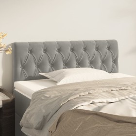 Light gray velvet headboard 90x7x78/88 cm by vidaXL, Headboards and footboards - Ref: Foro24-346320, Price: 66,82 €, Discount: %