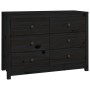 Armario auxiliar madera maciza de pino negro 100x40x72 cm de vidaXL, Aparadores - Ref: Foro24-821768, Precio: 180,87 €, Descu...