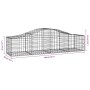 Gabion baskets 13 pcs arch shape iron 200x50x40/60 cm by vidaXL, Pots and planters - Ref: Foro24-3145588, Price: 775,99 €, Di...