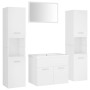 White engineered wood bathroom furniture set by vidaXL, Bathroom furniture - Ref: Foro24-3071225, Price: 280,62 €, Discount: %