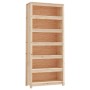 Estantería madera maciza de pino 80x35x183 cm de vidaXL, Librerías y estanterías - Ref: Foro24-821694, Precio: 156,99 €, Desc...