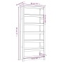 Estantería madera maciza de pino 80x35x183 cm de vidaXL, Librerías y estanterías - Ref: Foro24-821694, Precio: 156,99 €, Desc...