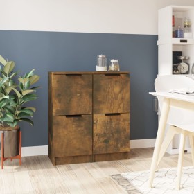 Sideboards 2 units smoked oak plywood 30x30x70 cm by vidaXL, Sideboards - Ref: Foro24-817019, Price: 72,68 €, Discount: %